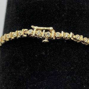 14 KT Gold .46 TCW Diamond Bracelet